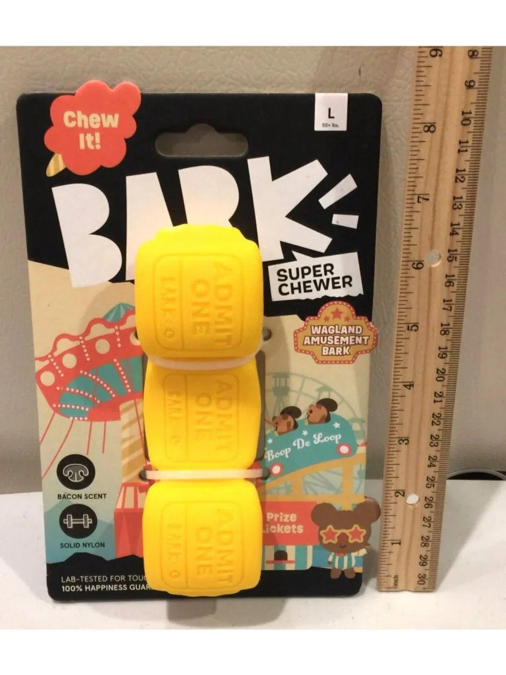 Bark Super Chewer Wagland Amusement Bark PRIZE LICKETS Dog Toy